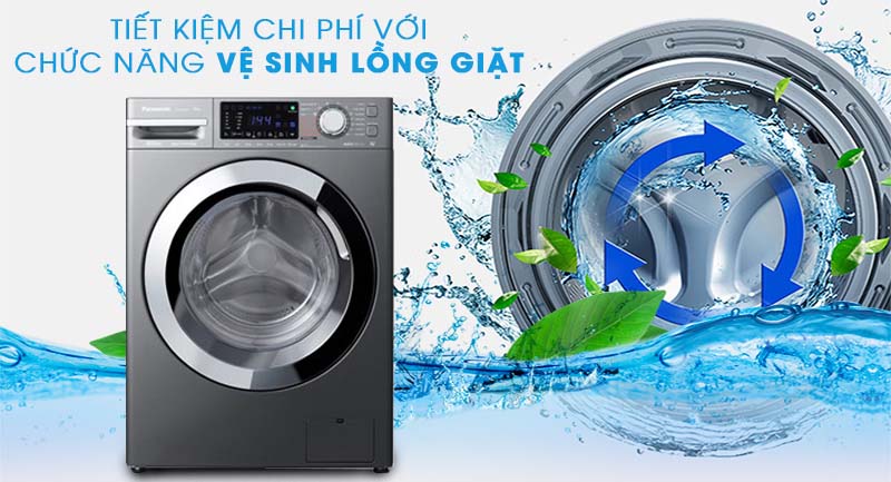 Máy giặt Panasonic Inverter 9 Kg NA-V90FX1LVT-Tiết kiệm chi phí với chức năng tự vệ sinh lồng giặt Máy giặt Panasonic Inverter 9 Kg NA-V90FX1LVT-Tiết kiệm chi phí với chức năng tự vệ sinh lồng giặt