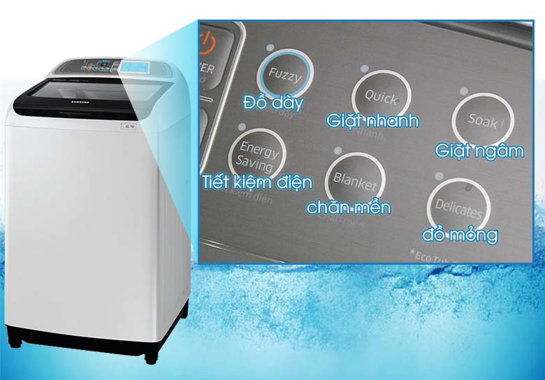 6 chế độ giặt tiện dụng