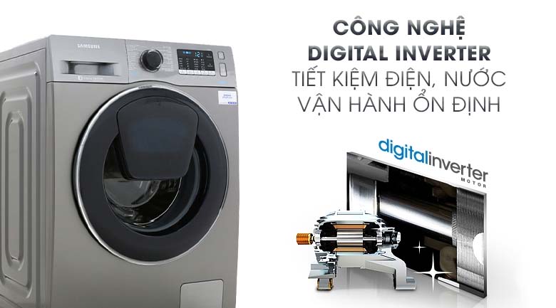Digital Inverter - Máy giặt Samsung Addwash Inverter 10 kg WW10K54E0UX/SV