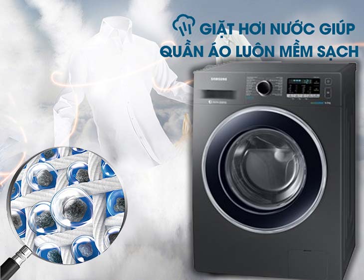 Giặt hơi nước sạch khuẩn và làm mềm vải