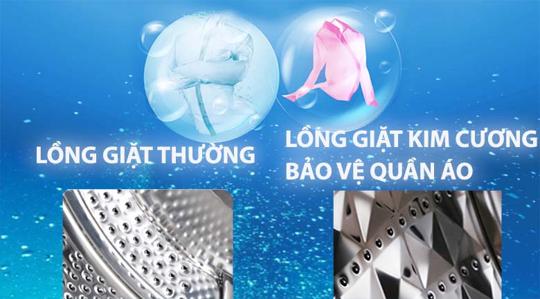 Lồng giặt kim cương - Máy giặt sấy Samsung AddWash Inverter 8 kg WD85K5410OX/SV Lồng giặt kim cương - Máy giặt sấy Samsung AddWash Inverter 8 kg WD85K5410OX/SV